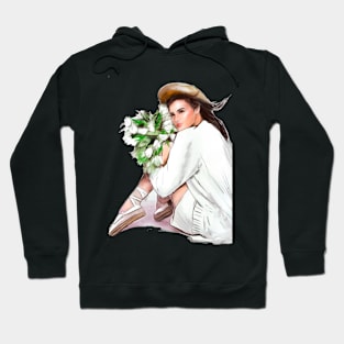 Brunette bride with excitement in her eyes Hoodie